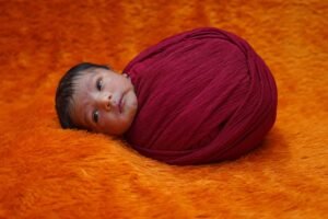 DIY swaddle newborn photoshoot at home - Baby Vihaan
