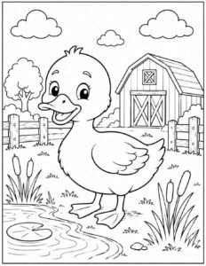 farm animals coloring pages duck