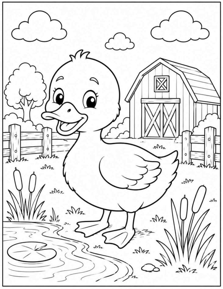 farm animals coloring pages duck
