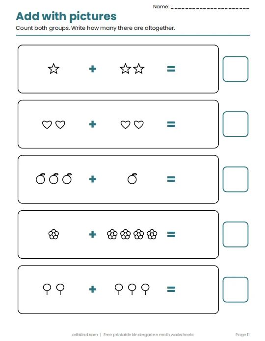kindergarten math worksheets free download